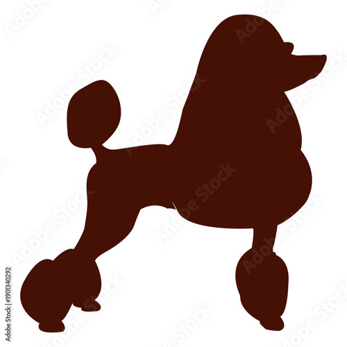 Poodle dog silhouette