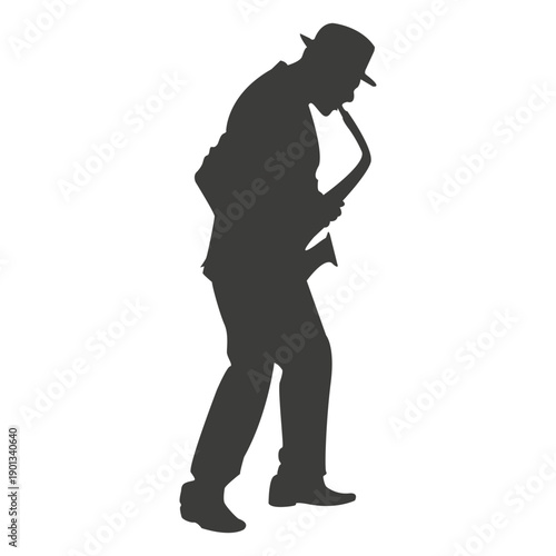 Saxophone musician silhouette 3