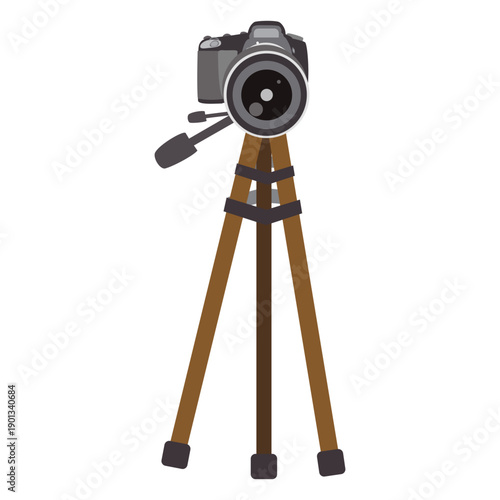 Camera on tripod