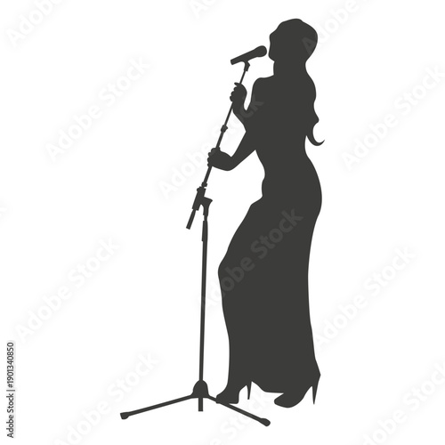 Female singer silhouette