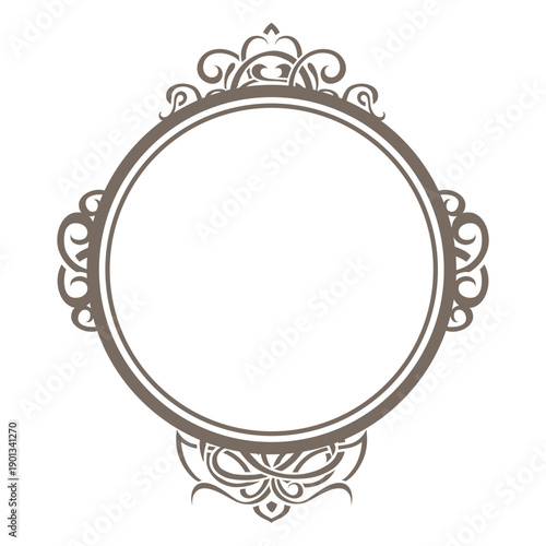 Rounded ornamented frame
