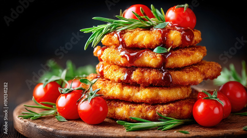 Panko breaded chicken cutlets