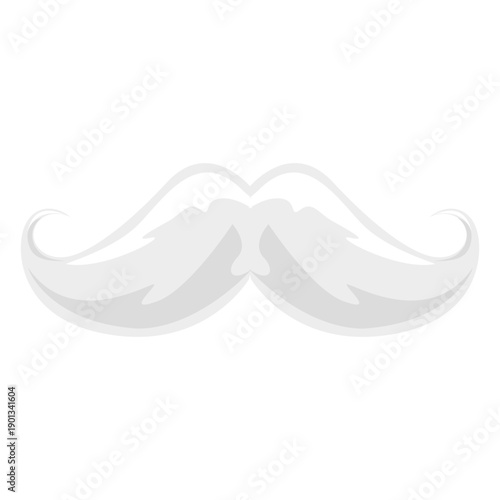 White hipster mustache 3