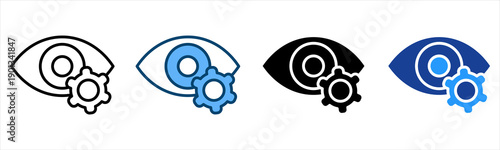 Vision Icon Multiple Style Vector Collection   