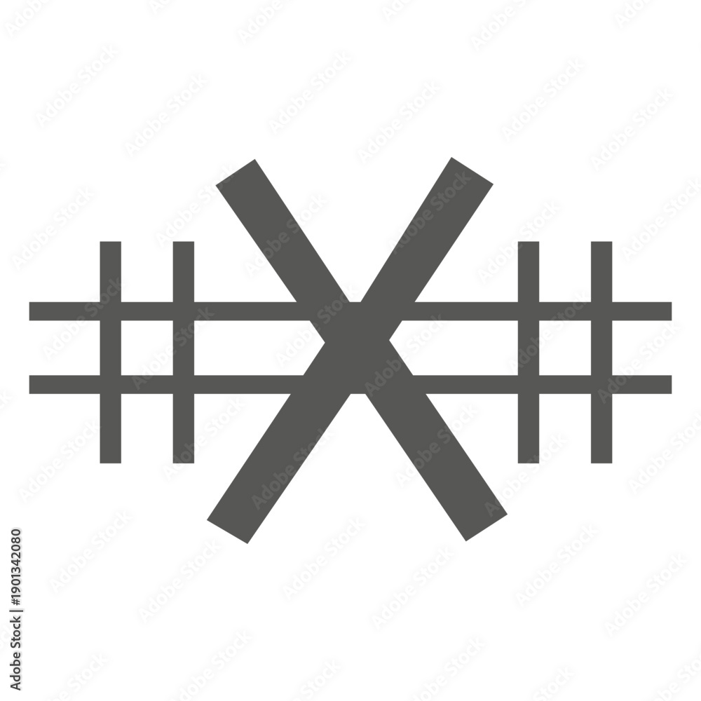 Fototapeta premium Don't cross fence icon