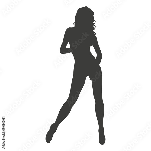 Nude girl silhouette 1