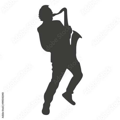 Saxophone player silhouette 2