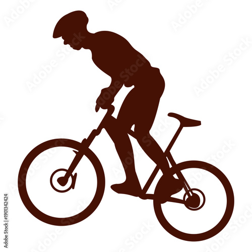 Mountain biking uphill riding