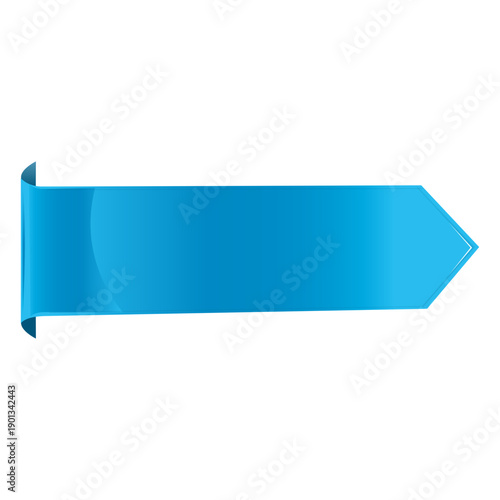 Blue horizontal label