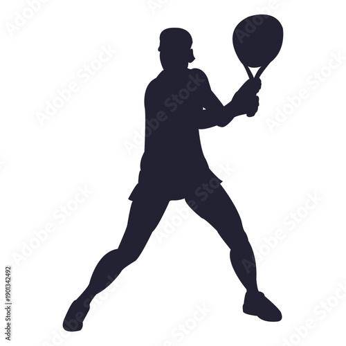 Girl tennis player silhouette 1