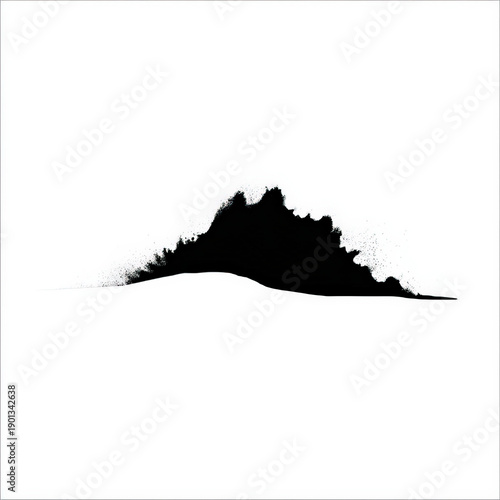 Illustration of Snowdrift silhouette wavy