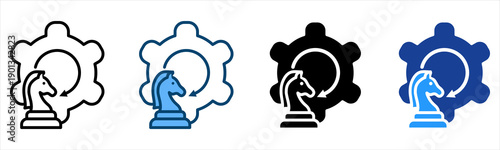 Strategic Icon Multiple Style Vector Collection   