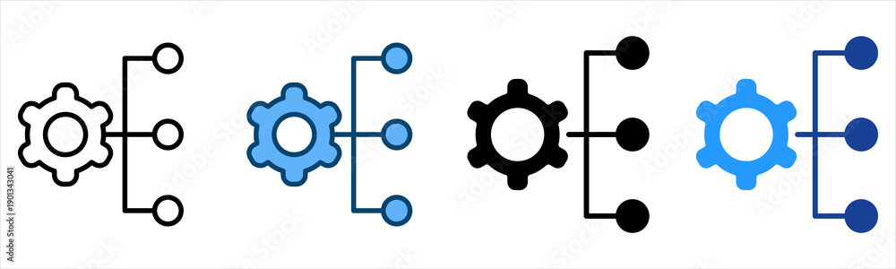 Obraz premium Planning Icon Multiple Style Vector Collection 