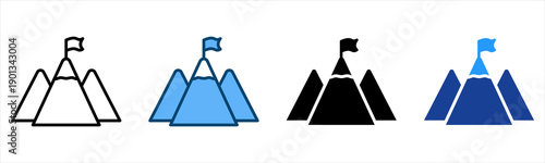 Mission Icon Multiple Style Vector Collection   