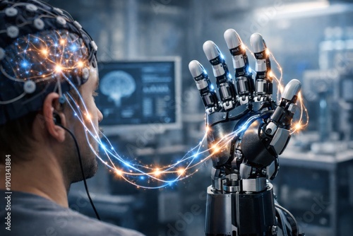 BCI Controlled Robotic Hand with Neural Impulses Connecting Brain and Fingers in Realistic Medical Style