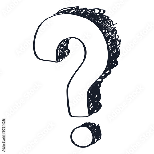 3d question mark drawing