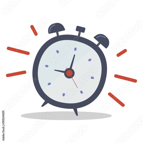 Alarm clock ringing doodle