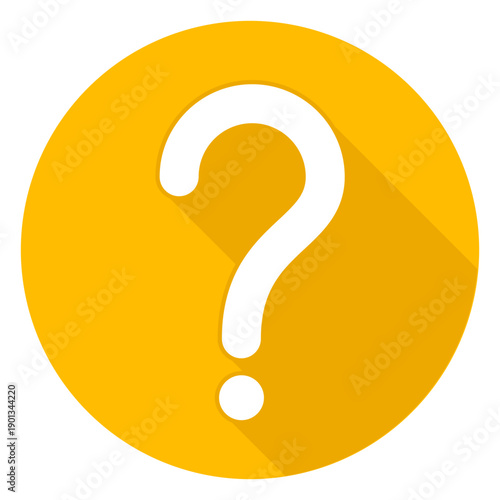 Yellow circle question mark icon
