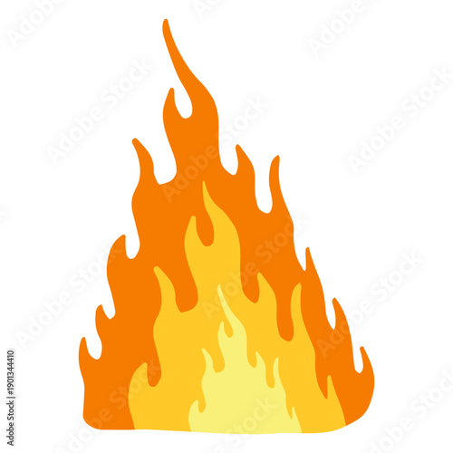 Blazing fire cartoon