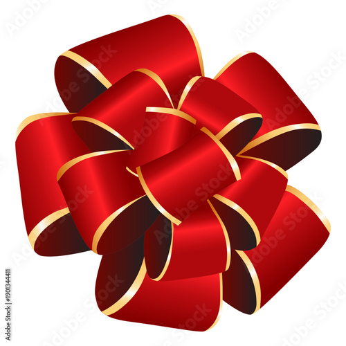 Pom pom red bow gift