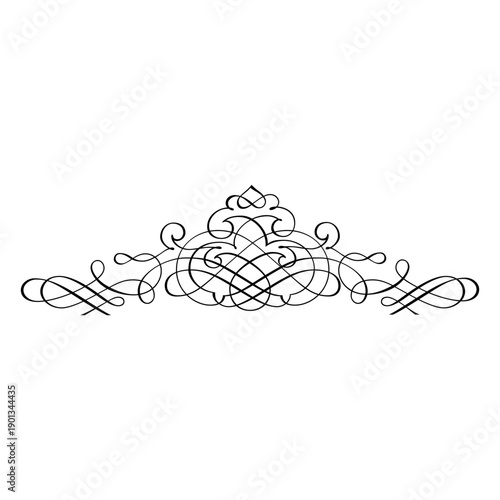 Caligraphy ornamental frame element