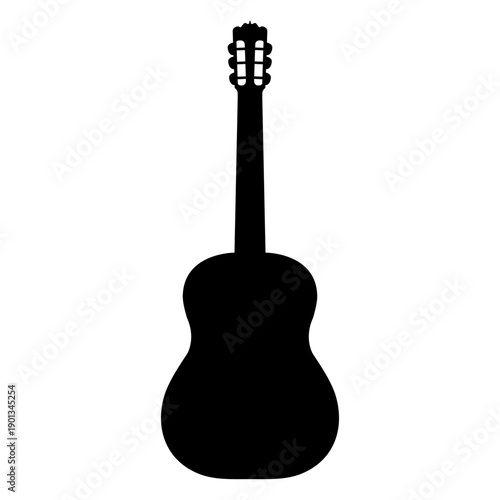 Classical guitar musical instrument silhouette