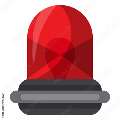Firefighter alarm light illustration