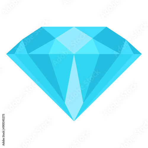 Diamond gemstone flat icon