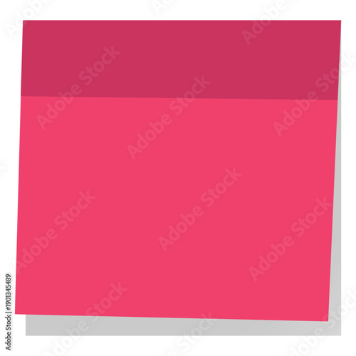 Pink sticky note square