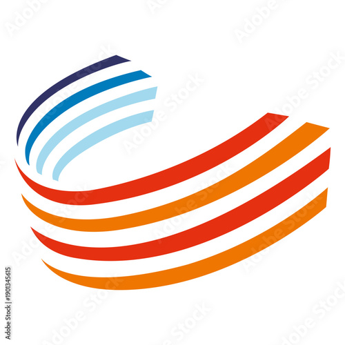 Colorful curves icon