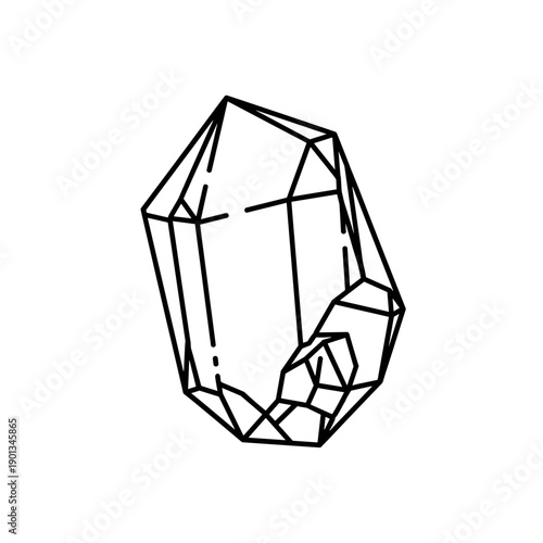 3D glass cube with water reflection geometric icon design element