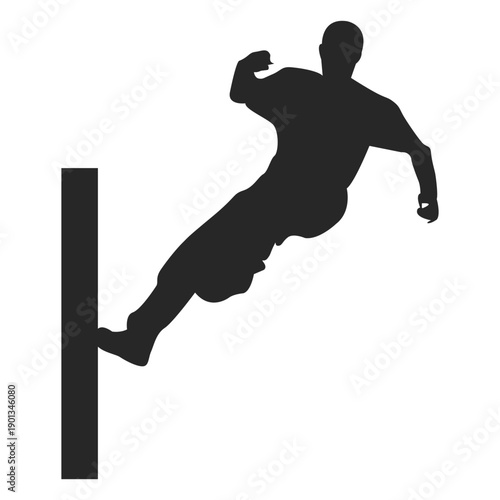 Parkour jumping silhouette 5