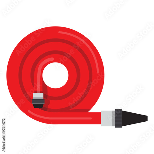 Firefighter hose illustration