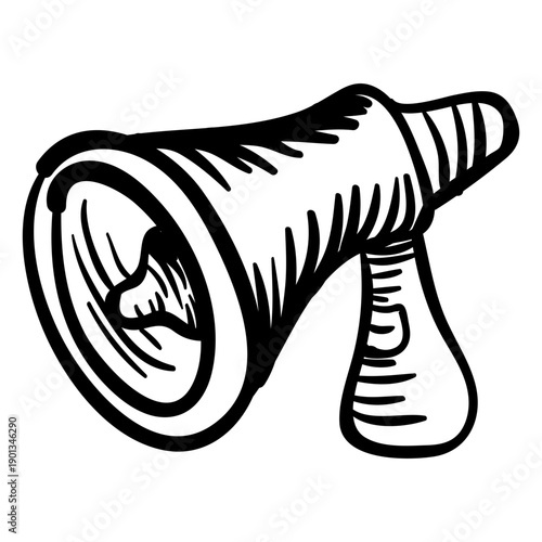 Megaphone horn doodle