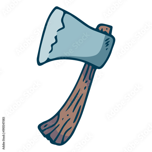Wooden hatchet cartoon