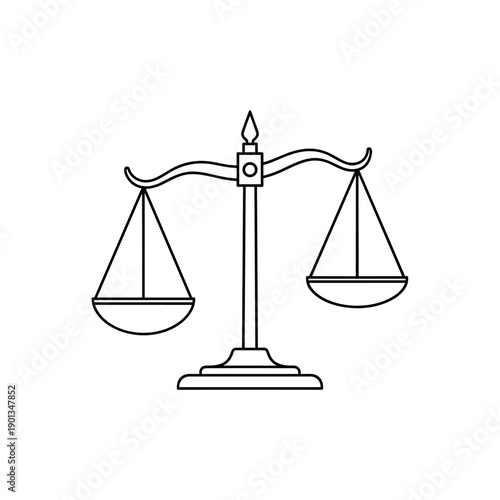 Golden scales of justice 3D icon symbolizing balance and law