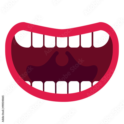 Bare teeth open mouth icon