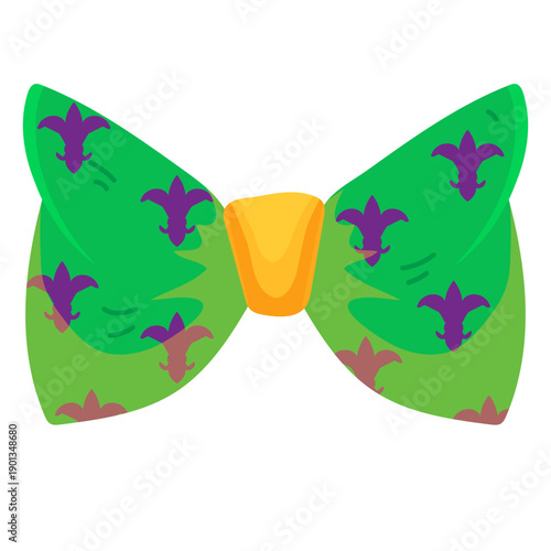 Bow bow tie heraldry flat