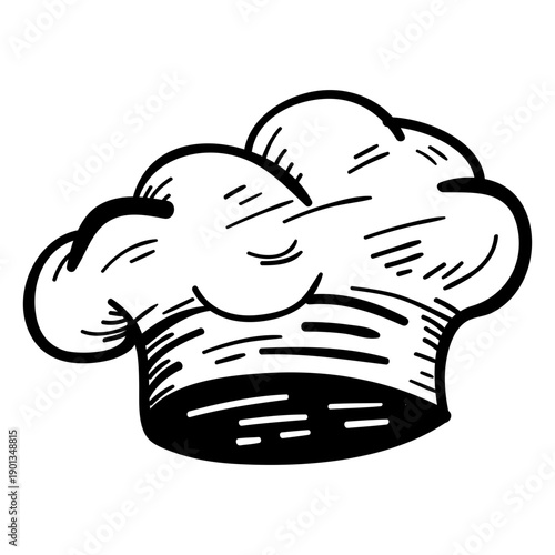 Chefs hat hand drawn