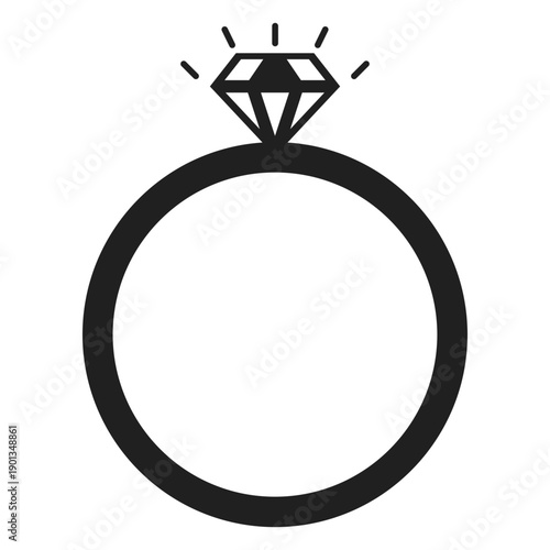 Diamond ring icon