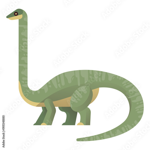 Long neck brachiosaurus vector