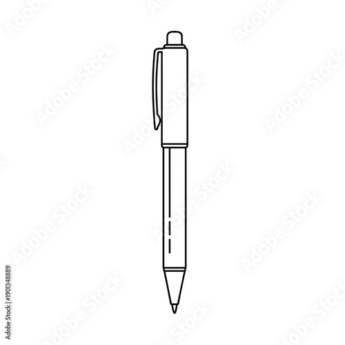 Set of kitchen knives and pen vector illustration