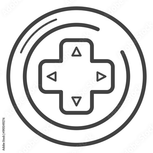 Gamepad arrow keys stroke icon