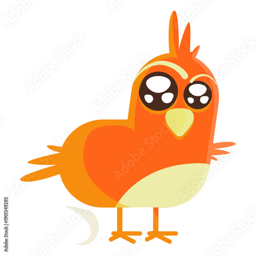 Easter bird cartoon illustration