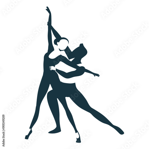 Ballet dancer posture ballerina pointe shoe detailed silhouette ballet