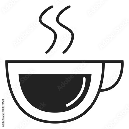 Coupe coffee cup flat icon