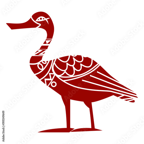 Duck drake wild duck beak wing pattern detailed silhouette bird