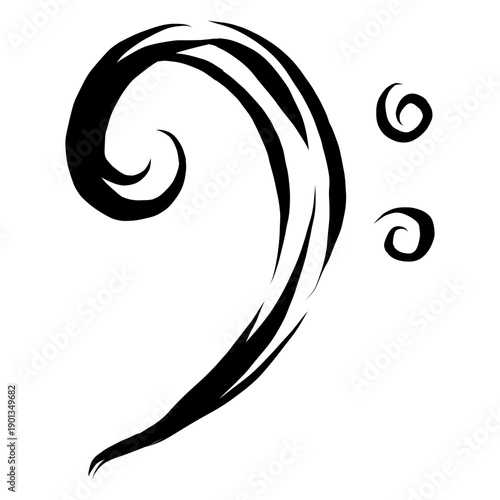 Wave wind pattern abstraction silhouette