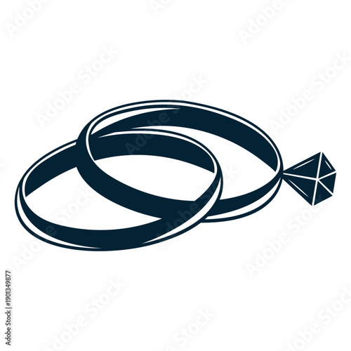 Engagement ring silhouette