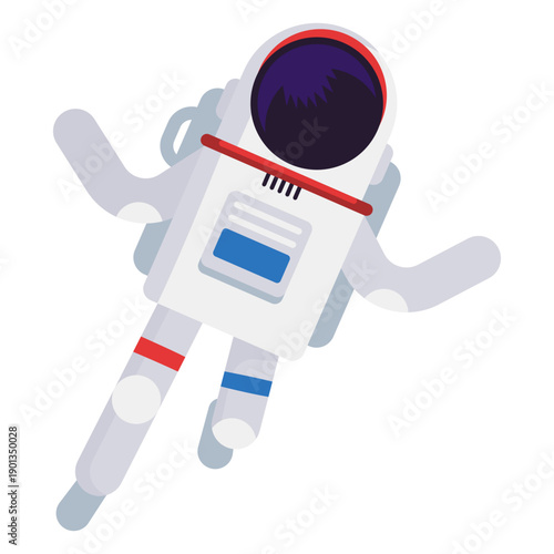 Simplistic astronaut illustration